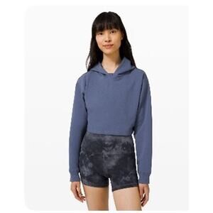Lululemon All Yours Cropped Hoodie Size 8 Soft Fleece Pullover